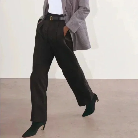 NWT Everlane Black Way High Drape Pant size 4 - Picture 6 of 9